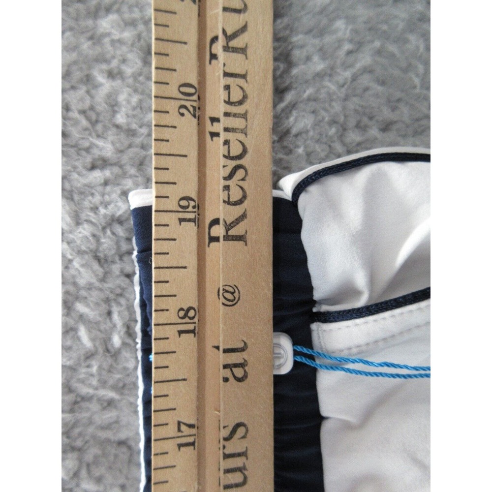 NWOT Sergio Tacchini TCP Shorts Mens Size XXL Mesh Lined WHITE NAVY BLUE Shorts - Picture 7 of 13